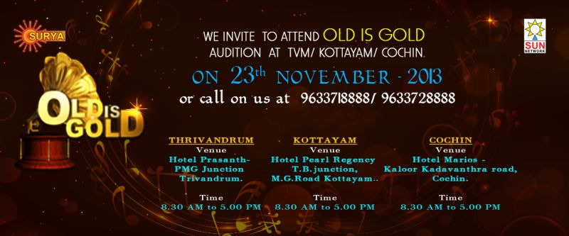 Old Is Gold Audition Details