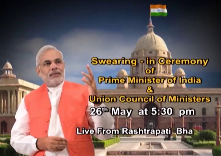 Swearing-in Ceremony of Narendra Modi Live
