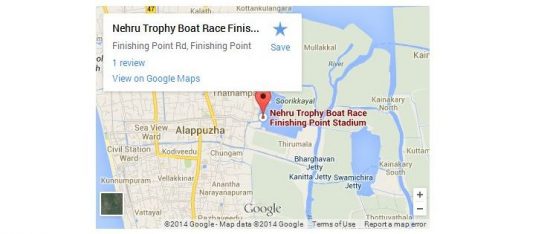 Nehru Trophy Boat Race 2014 Venue