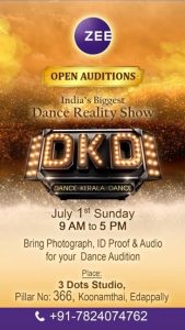 Dance Kerala Dance Reality Show Open Auditions