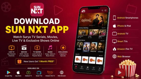 Sun NXT - Official OTT Platform from Sun Network for Android, iPhone & Smart TVs Sun NXT - Official OTT Platform from Sun Network for Android, iPhone & Smart TVs