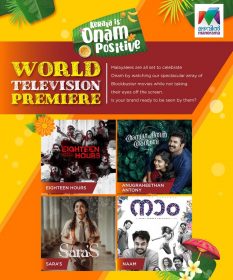 Onam Premier Films on Malayalam Channels