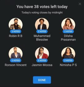 Online Vote Bigg Boss 4 Malayalam