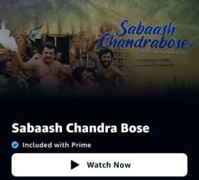 Sabaash Chandra Bose Movie Online