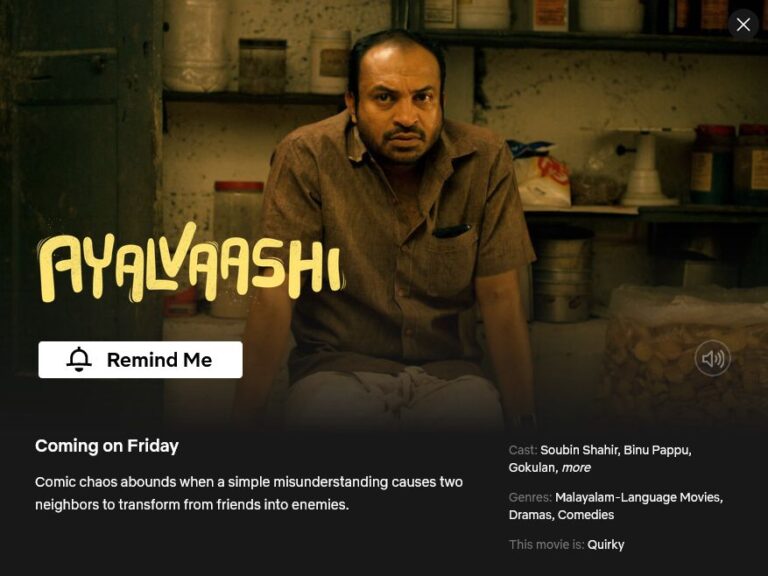Ayalvaashi on Netflix