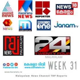 Malayalam News Channel TRP Week 31
