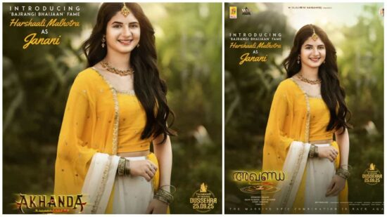 Harshaali Malhotra as Janani in Akhanda 2