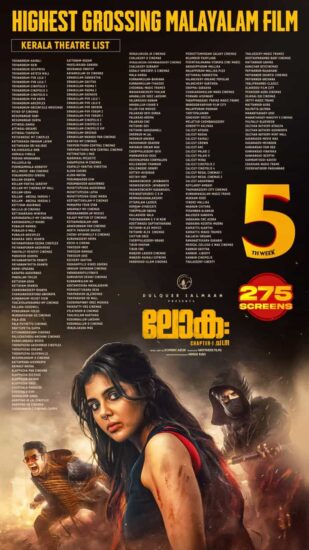 Lokah Chapter One Chandra Movie Screens