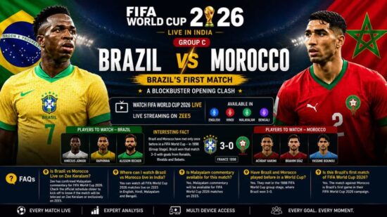 Where Can I Watch Brazil vs Morocco Live in India Where Can I Watch Brazil vs Morocco Live in India