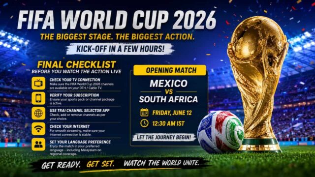 Zee Keralam And ZEE5 FIFA World Cup 2026 Coverage: Final Checklist Before Kick-Off