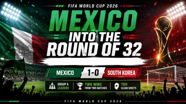 Mexico The First Team to Qualify for FIFA World Cup 2026 Round of 32 Mexico The First Team to Qualify for FIFA World Cup 2026 Round of 32
