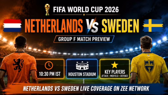 Netherlands Vs Sweden FIFA World Cup 2026 ZEE5 Live Streaming Details Netherlands Vs Sweden FIFA World Cup 2026 ZEE5 Live Streaming Details