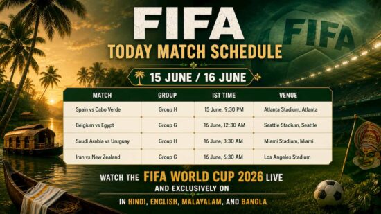 Zee Keralam Today Fifa World Cup Matches Live Telecast - 15 June and 16 June Zee Keralam Today Fifa World Cup Matches Live Telecast - 15 June and 16 June
