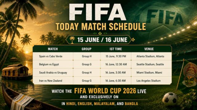 Zee Keralam Today Fifa World Cup Matches Live Telecast - 15 June and 16 June Zee Keralam Today Fifa World Cup Matches Live Telecast - 15 June and 16 June