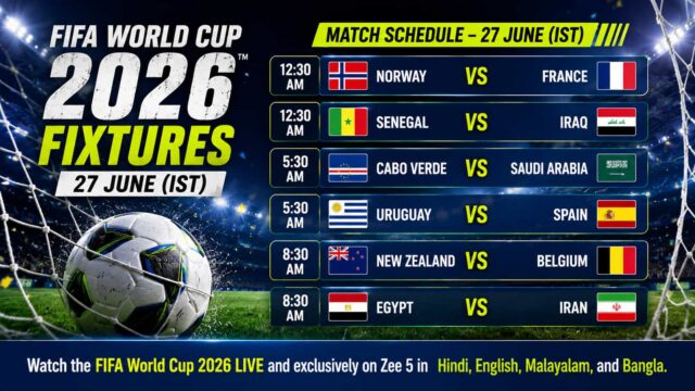 Uruguay vs Spain and Other FIFA World Cup 2026 Fixtures – 27 June