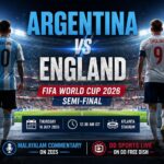Argentina vs England FIFA World Cup 2026 Semi-Final Live Coverage: Malayalam Commentary on ZEE5 and DD Sports