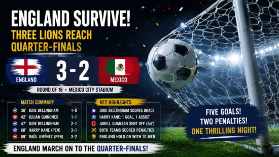 England vs Mexico Fifa Match Result and Reports 