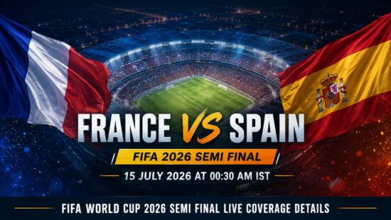 France vs Spain FIFA World Cup 2026 Semi Final Live on DD Sports, How to Watch with Malayalam Commentary in India ?