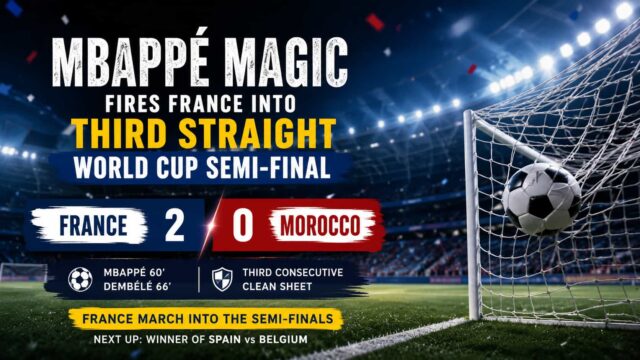 Mbappé Magic Sends France into Third Consecutive FIFA World Cup Semi-Final