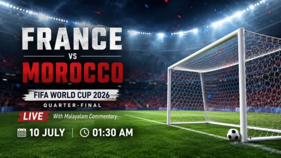 France vs Morocco FIFA World Cup 2026 Quarter-final Live with Malayalam Commentary on ZEE5 France vs Morocco FIFA World Cup 2026 Quarter-final Live with Malayalam Commentary on ZEE5