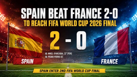 Spain Beat France 2-0 to Reach FIFA World Cup 2026 Final , Find Match Stats and Report Spain Beat France 2-0 to Reach FIFA World Cup 2026 Final , Find Match Stats and Report