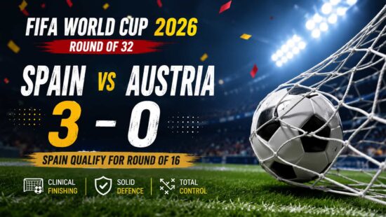 Spain Beats Austria 3-0, Enters FIFA World Cup 2026 Round of 16 Spain Beats Austria 3-0, Enters FIFA World Cup 2026 Round of 16