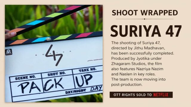 Suriya 47 Wraps Filming: Jithu Madhavan's Tamil Directorial Produced by 2D Entertainment's Jyotika Under Zhagaram Studios