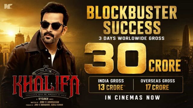 Khalifa Movie Collection Report: Prithviraj Sukumaran Film Crosses ₹30 Crore Worldwide in 3 Days