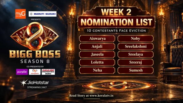 Bigg Boss Malayalam Season 8 Week 2 Nominated Contestants Bigg Boss Malayalam Season 8 Week 2 Nominated Contestants