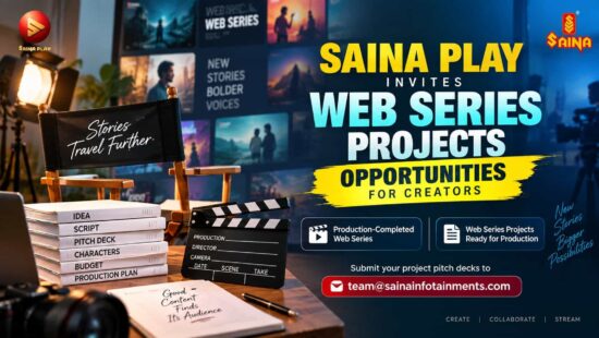 Saina Play OTT Platform Invites Web Series Projects - Opportunities for Creators and Production Teams, Find The Details Saina Play OTT Platform Invites Web Series Projects - Opportunities for Creators and Production Teams, Find The Details
