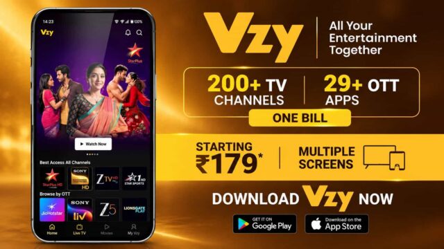 Vzy Launches Linear TV Streaming With 200+ Live Channels and 29+ OTT Platforms - Check Plans and Pricing Vzy Launches Linear TV Streaming With 200+ Live Channels and 29+ OTT Platforms - Check Plans and Pricing
