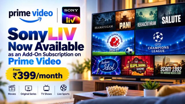 SonyLIV now available as a Prime Video add-on subscription in India starting at βΉ399 per month SonyLIV now available as a Prime Video add-on subscription in India starting at βΉ399 per month